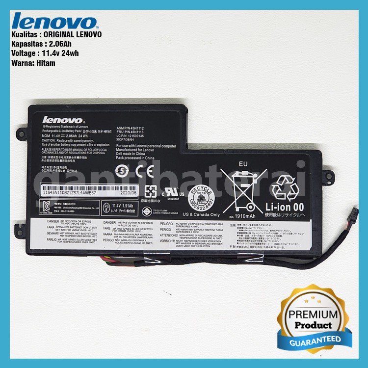 Baterai Internal Lenovo T440 T440S T450 T450S T550