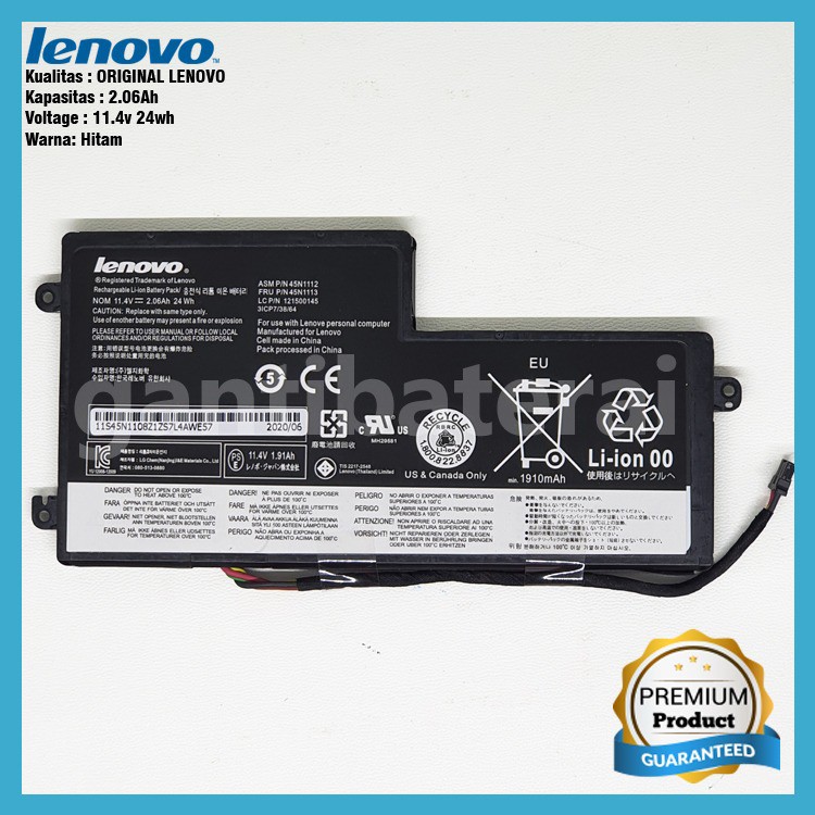 Baterai Internal Lenovo X240 X250 X240s X260 L450 L450S W550S