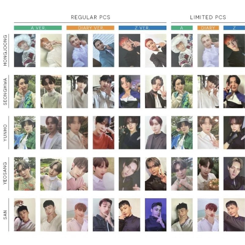 Jual photocard PC album Ateez Fever part 3 READY STOCK San seonghwa hwa ...