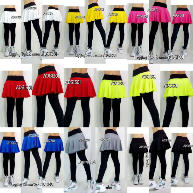 yx62u Legging Rok Senam ADS1301 Legging Rok Murah Aerobik Gowes Sepedaan