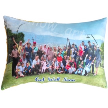 Pillowart - Bantal Cinta Custom Foto Fullprint 80 x 40 cm / Hadiah - ART013