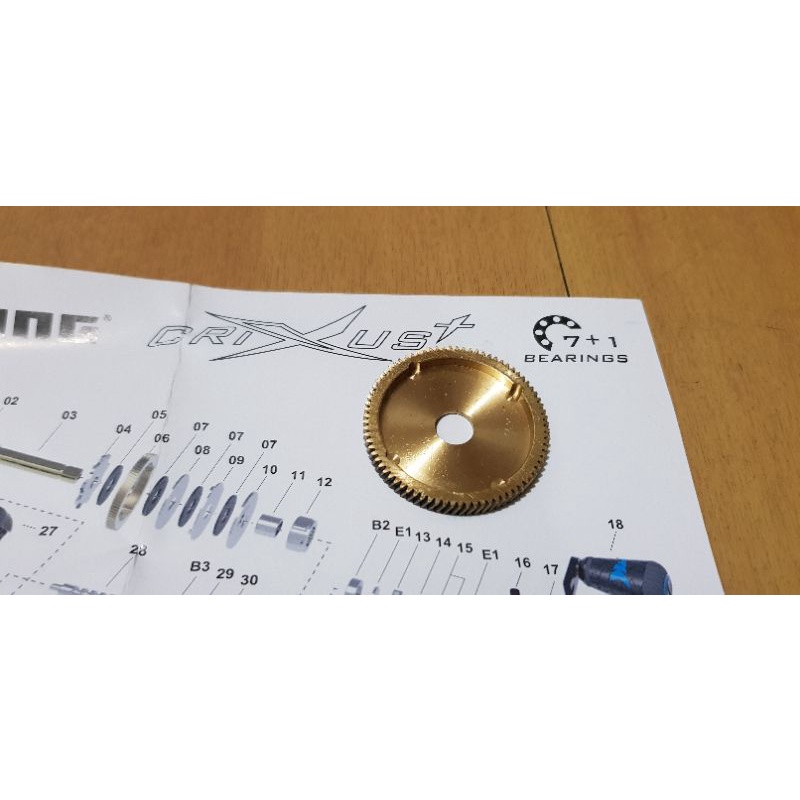 spare part drive gear untuk kastking crixus plus dark star left hand origional