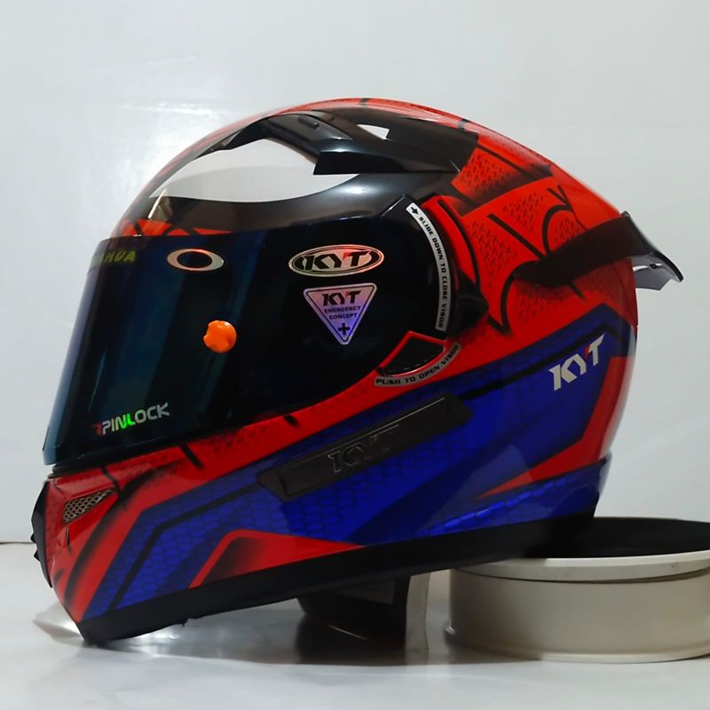 HELM KYT K2R PAKET GANTENG RED BULL(visor iridium) INCLUDE VISOR ORI-Spiderman red p.G