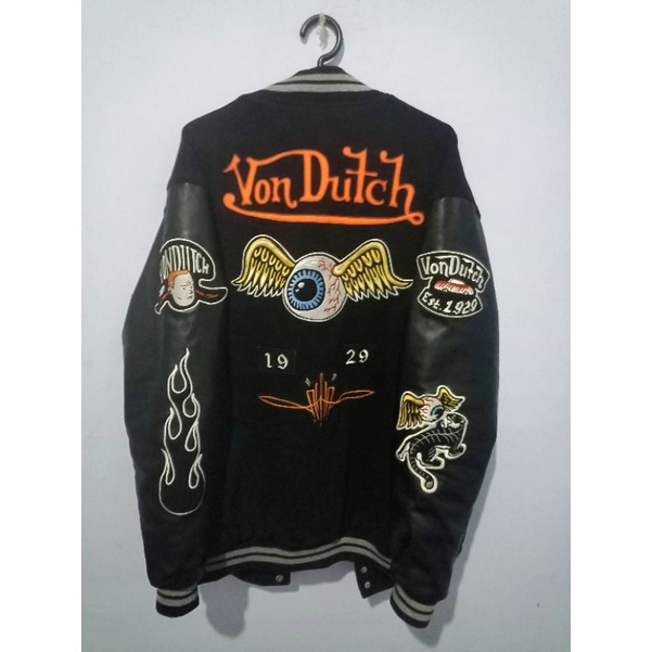 Von Dutch Varsity Jacket Leather