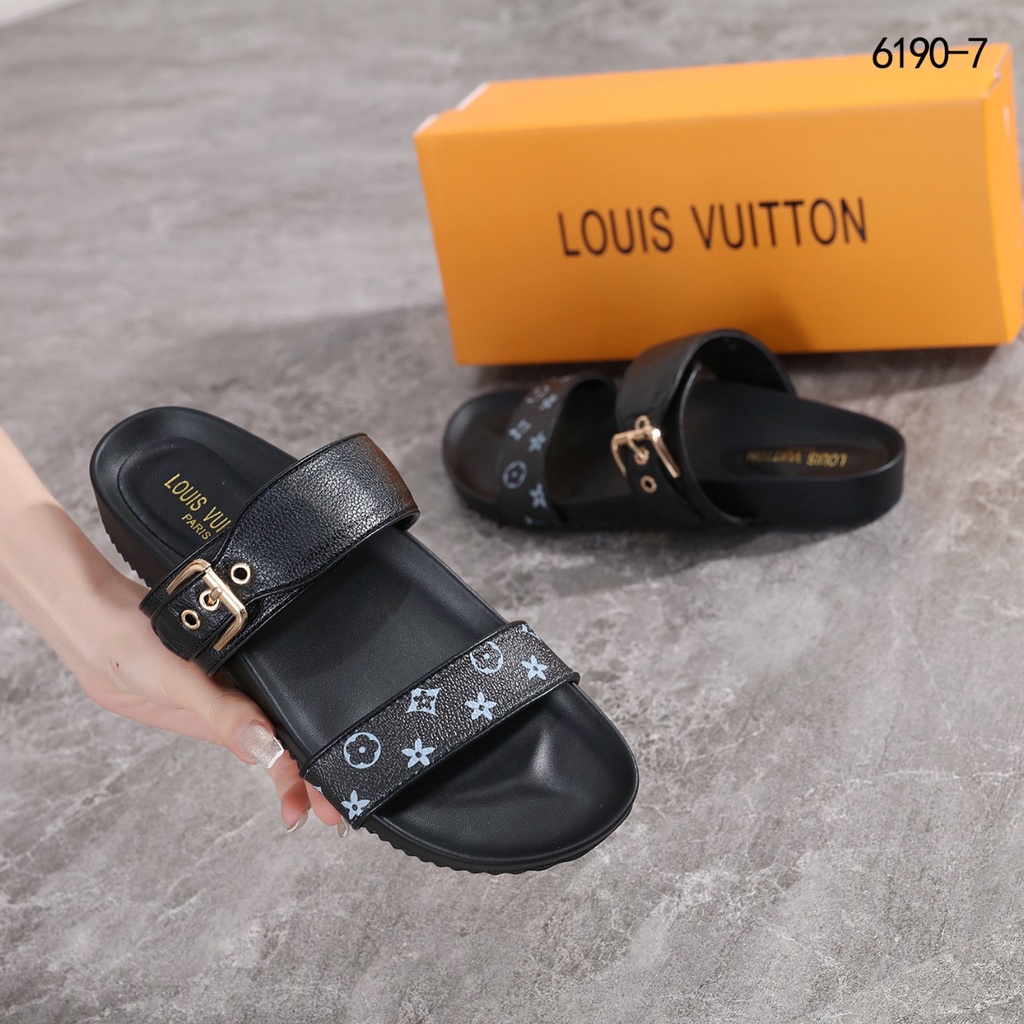 Buckle Flat Sandals Double  Strap #6190-7