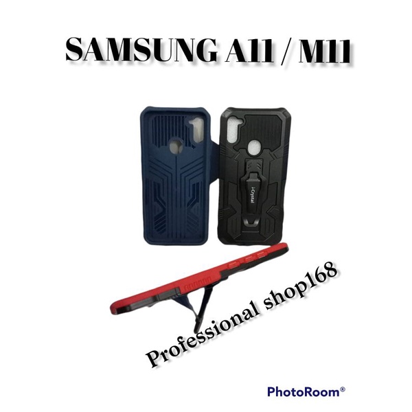 PS - SAMSUNG A11 / M11 CASE ROBOT CASE I-CRYSTAL SERIES STANDING HARDCASE KLIP CASE COVER CASING HP