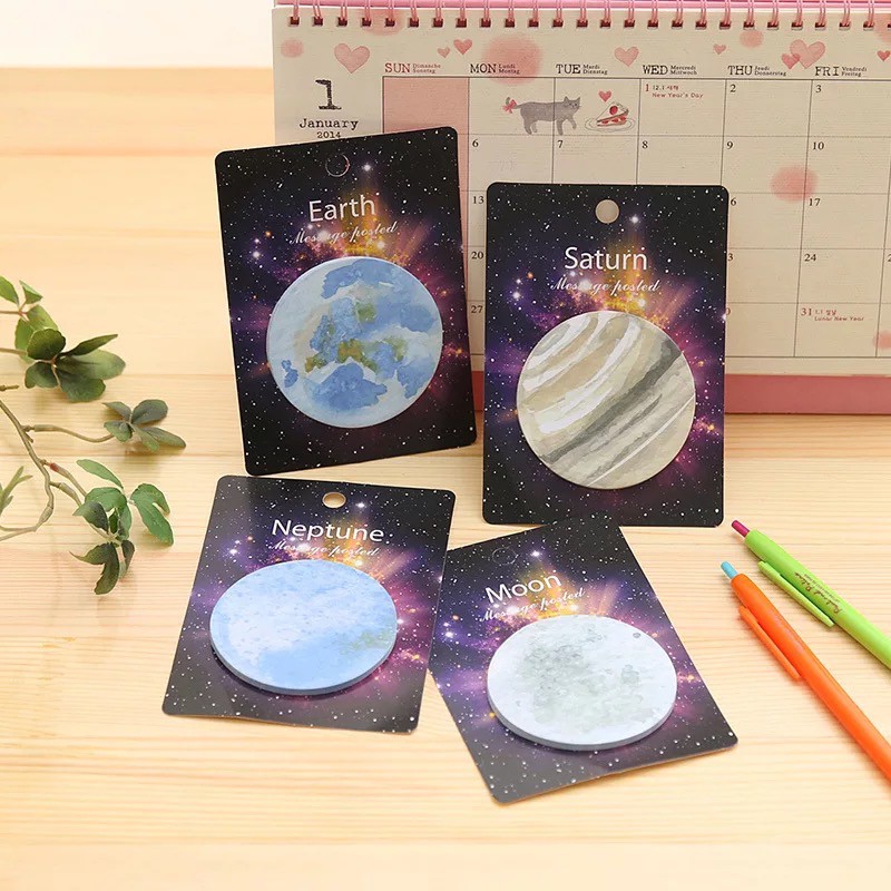 RB01 FUNSTORE STICKY NOTE BENTUK PLANET /STICKY NOTE PLANET-2