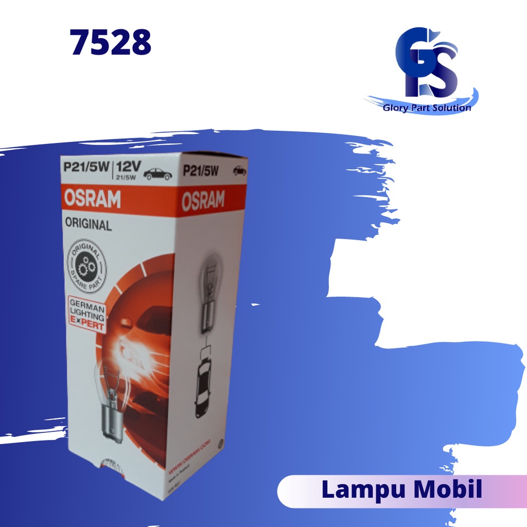OSRAM Lampu Rem Putar 12V 21/5W - P21/5W 7528 Original
