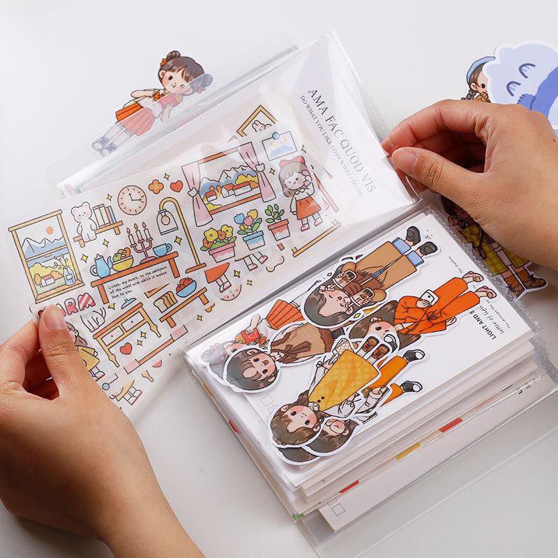 

(BARU)A6 Bag Type Storage Book Buku Binder PVC Transparan 5R Album Book - F0084