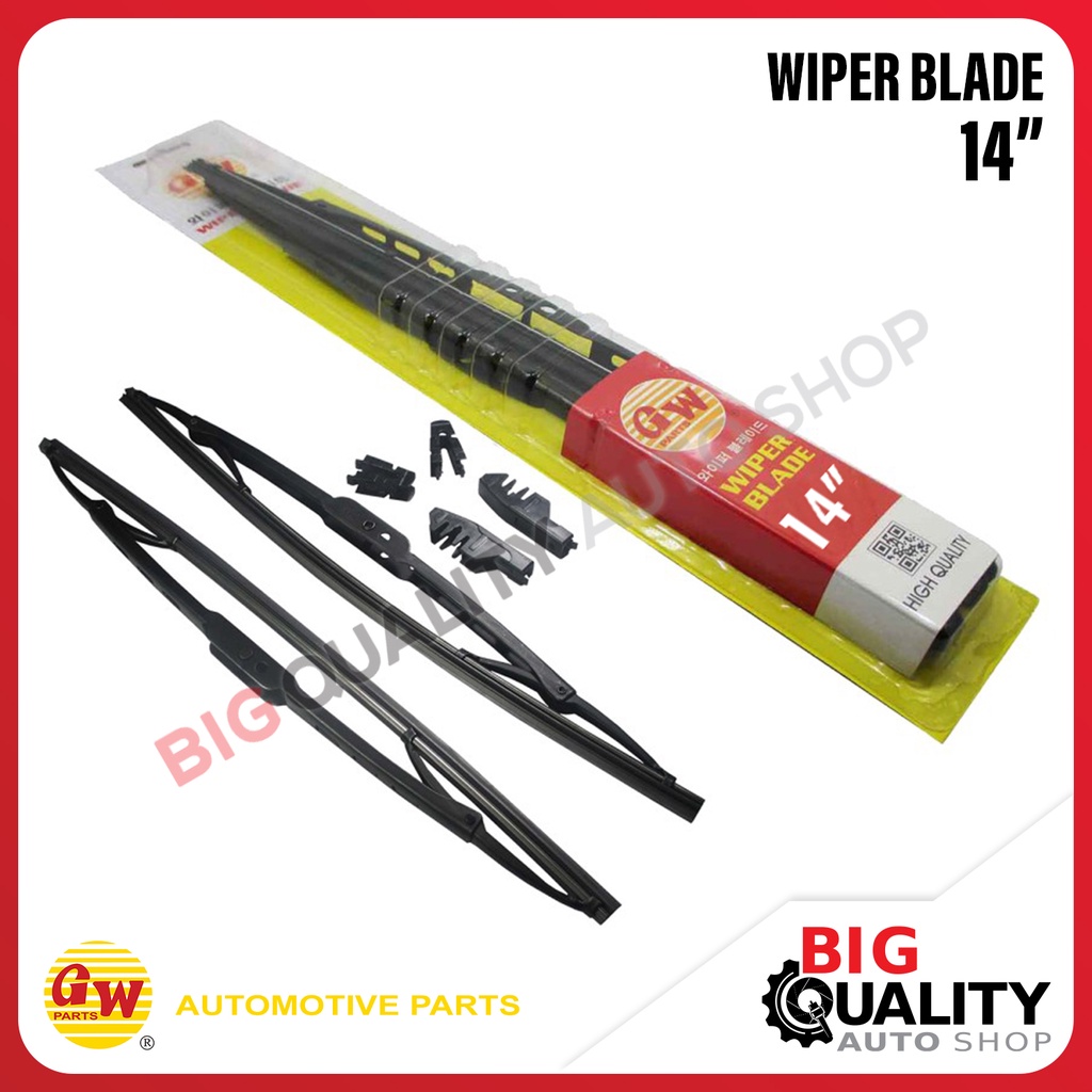 Karet kipas Kaca Wiper Blade Plat 1 Tingkat Universal 14 Inch