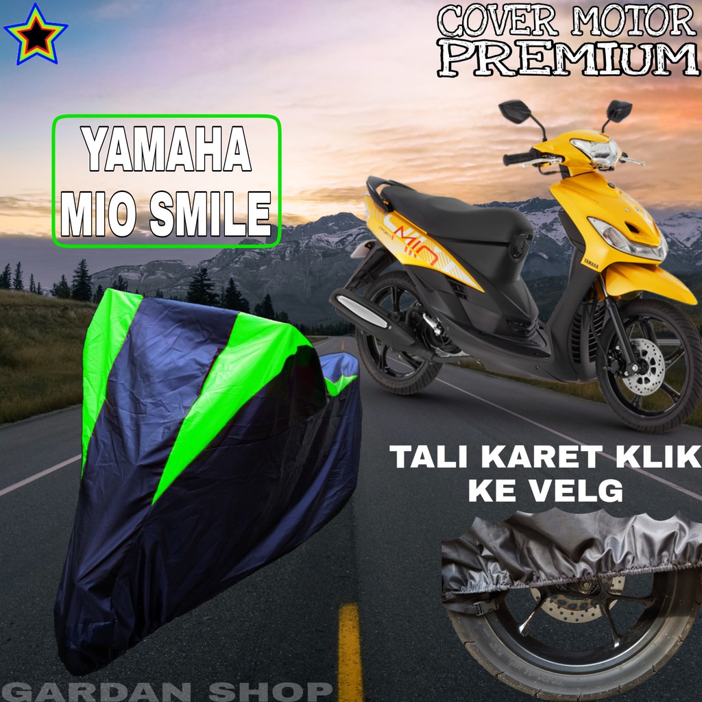 Sarung Motor YAMAHA MIO SMILE Hitam HIJAU Body Cover Penutup Pelindung Motor Yamaha Mio PREMIUM