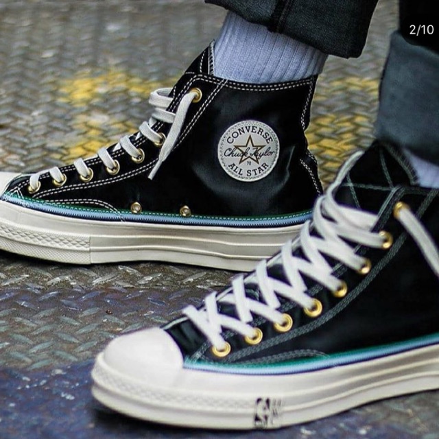 Converse Chuck 70 High x NBA Breaking Down Barries Earl LLoyd (Capitols) Black Green Egret