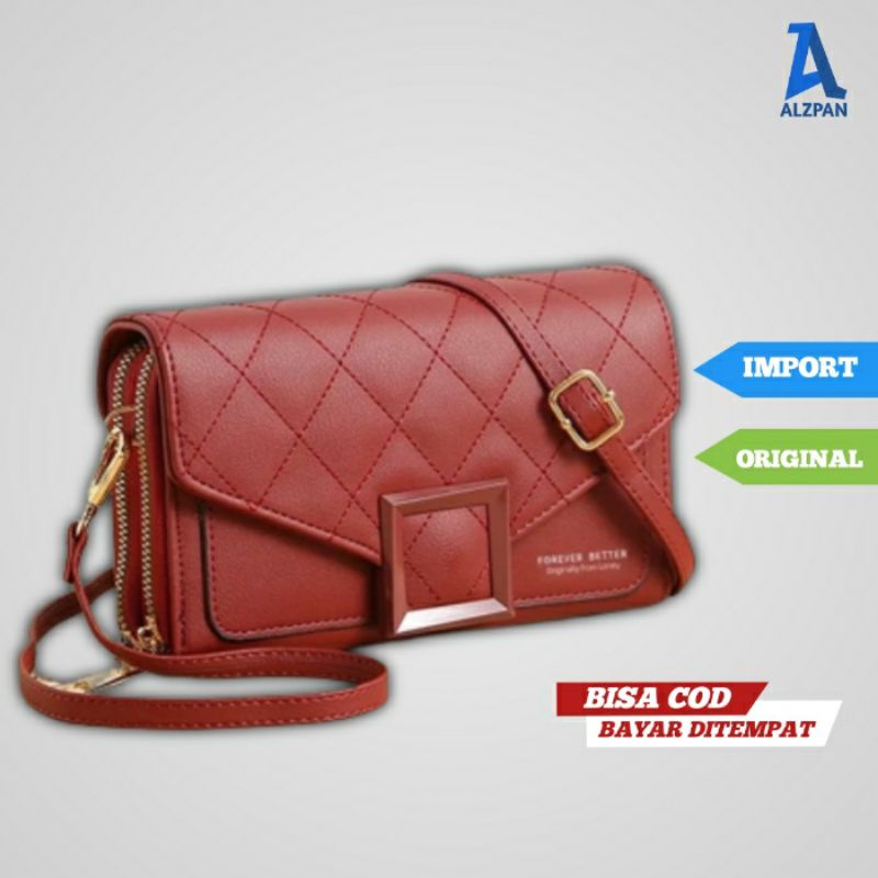 sling bag tas dompet hp touchable henpon hape wanita dan uang phone bag tas selempang slempang impor