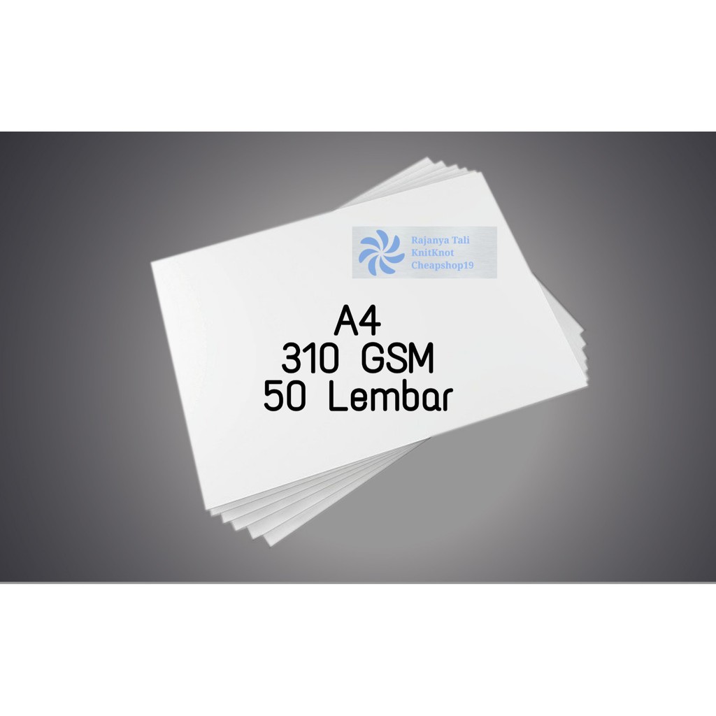 

310 GSM Kertas Art Paper / Carton / Karton A4 Putih Glossy 310GSM RJ4