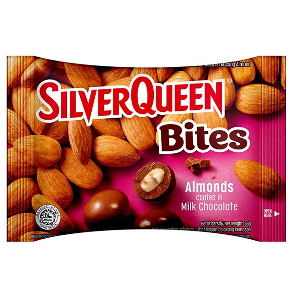 

COKELAT- SILVER QUEEN BITES ALMONDS 35 G -COKELAT.