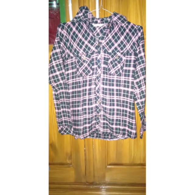 Preloved kemeja flanel cewek exbe