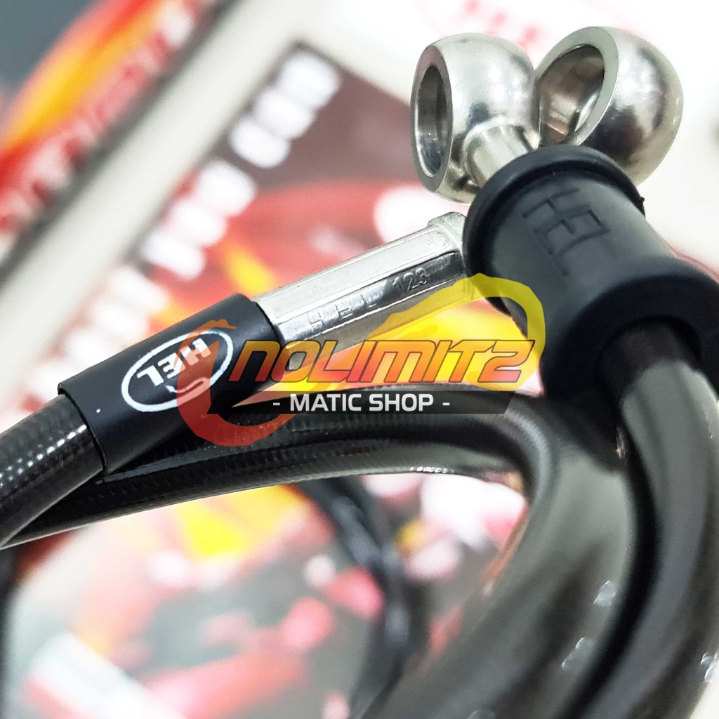 Selang Rem Brake Line HEL Infinit Depan Carbon ABS Yamaha Aerox 155