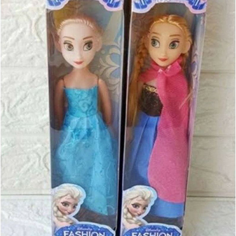 satu pasang boneka ana dan elsa frozen mainan barbie