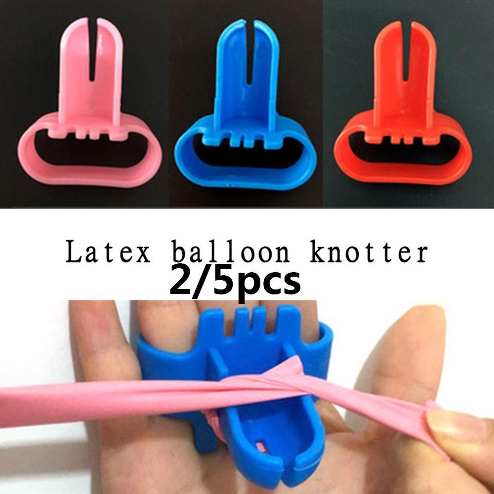 Solighter 2/5pcs Simpul Mengikat DIY Dekorasi Ulang Tahun Perlengkapan Pernikahan Balon Cepat Knotter