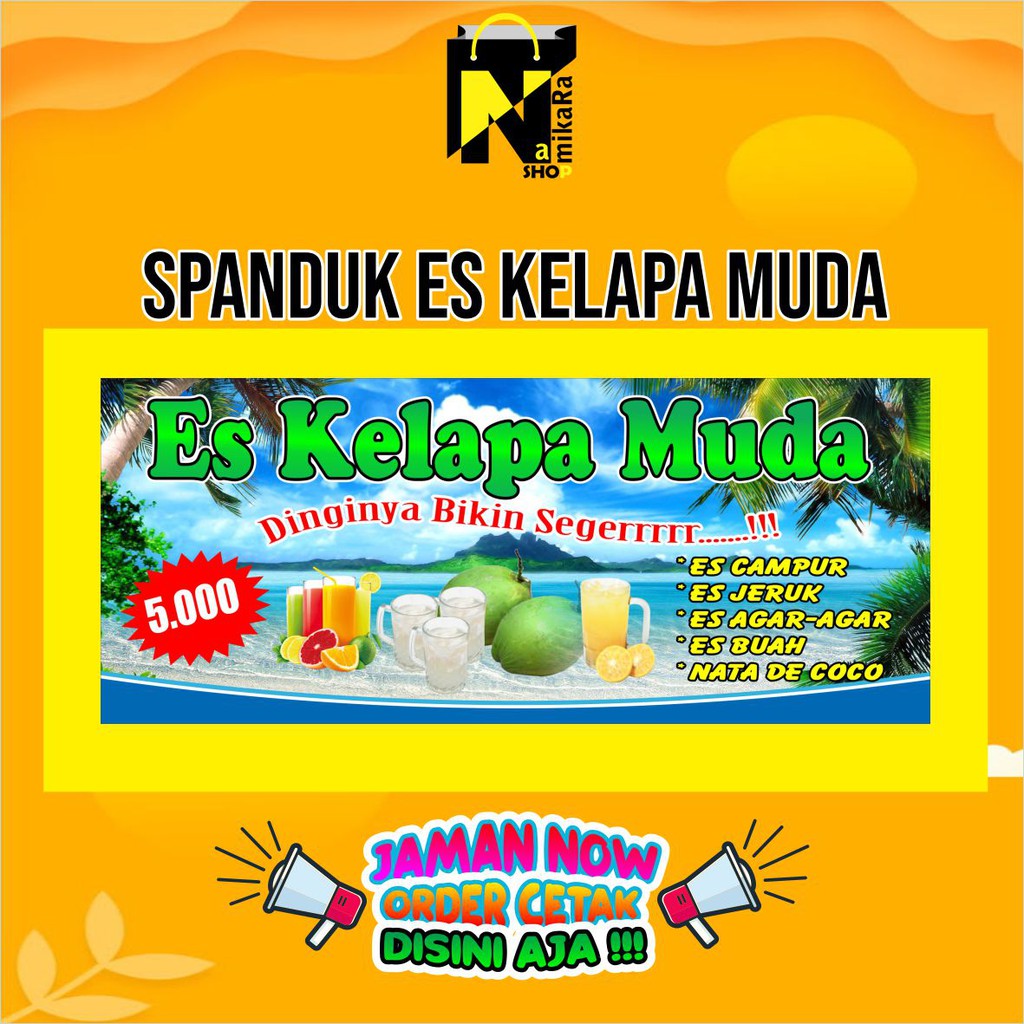 Contoh Desain Spanduk Banner Es Kelapa Muda Contoh Th 4807