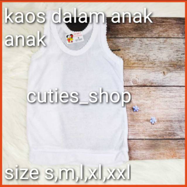 DAISHIN kaos dalam anak - putih - s-xxl