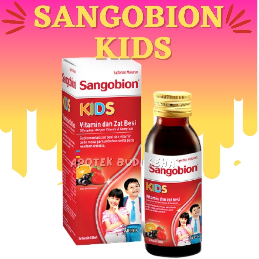 Sangobion Kids Suplemen Anak Vitamin Anak 100mL Suplemen Zat Besi Anak Vitamin Anak 2 tahun ke atas