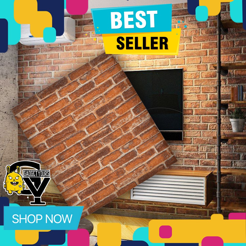 WALLPAPER 3D BRICK FOAM CORAK BATU ALAM WALLPAPER DINDING BATU BATA PUTIH DAN CORAK BATA-BATA ORIGINAL