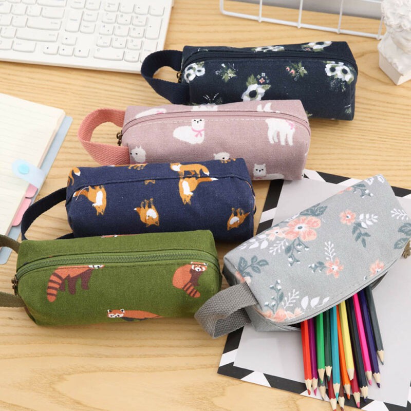 

Perlengkapan Sekolah Yo Yo Cartoon Canvas Pen Pencil Case Bag Box Storage Large Zipper School Kids
