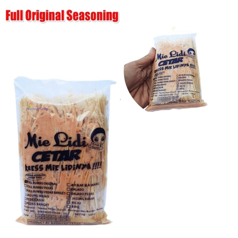 

Mie Lidi Cetar Rasa Full Bumbu Original Jajanan Kekinian