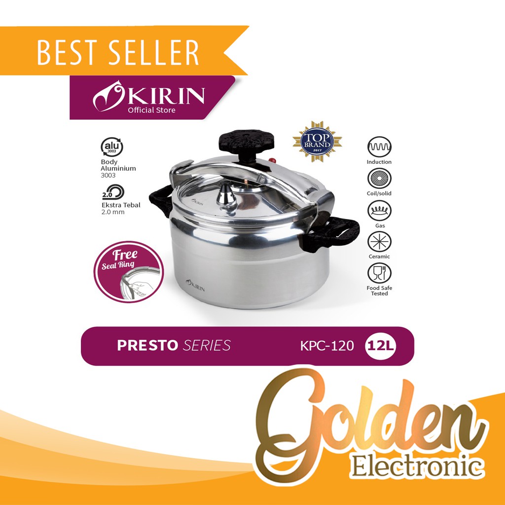 Kirin KPC-120 Panci Presto Pressure Cooker 12 Liter