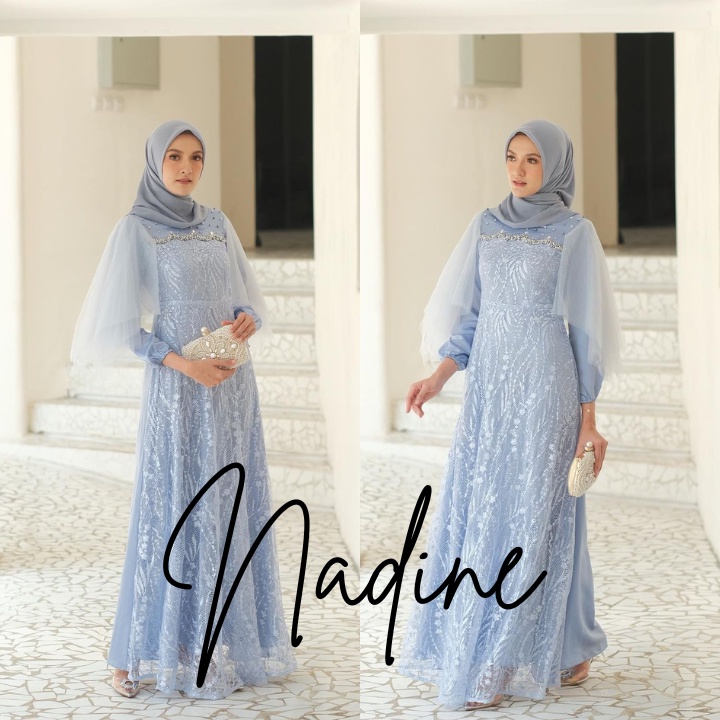 [PROMO VOUCHER DISKON] NADIN GAMIS KONDANGAN MODERN MEWAH ELEGAN REMAJA JUMBO BROKAT BRUKAT PREMIUM 