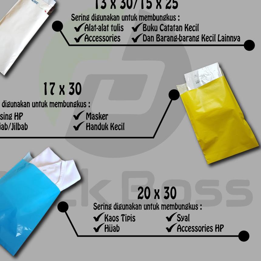 

Best Seller!! (geq-770) POLYMAILER PACKBOSS 40x55 HARGA ISI ±100 LEMBAR *KUALITAS BOSS, HARGA JOSS*