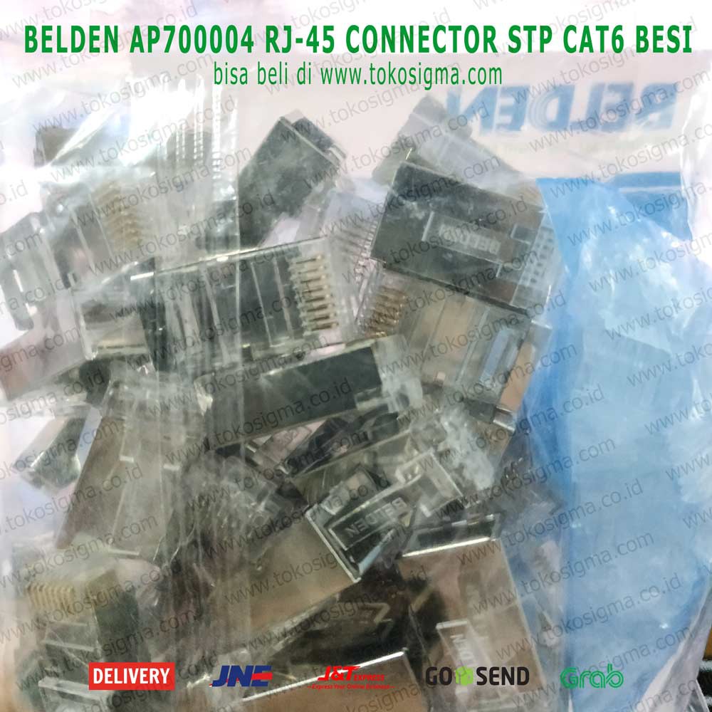 BELDEN AP700004 CONNECTOR PLUG RJ45 STP CAT6 MALE CAT-6 KONEKTOR BESI