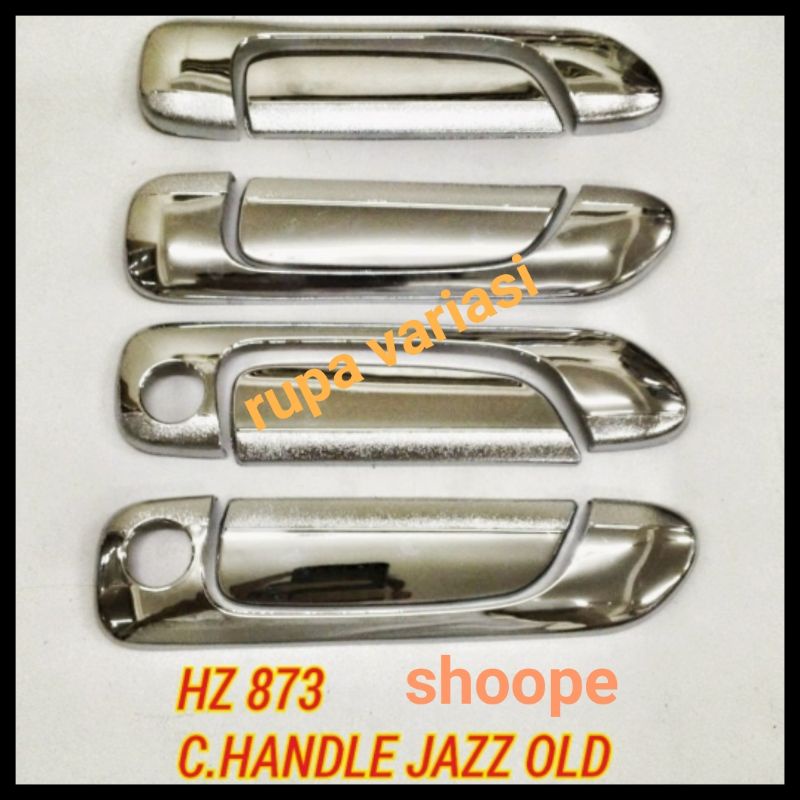 cover handle pintu mobil honda jazz / fit / city lama 2002 sampai 2008 gen3 2004 2005 2006 2007 idsi vtec chrome crome tempel