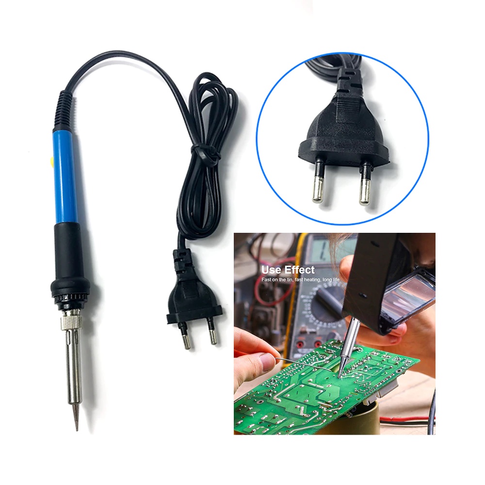 Solder Listrik Tangan 60W Adjustable Temperature Iron Solder Laptop hp komputer tv elektronik