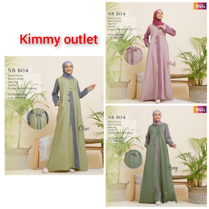 gamis branded nibras nb b04 diskon murah banget