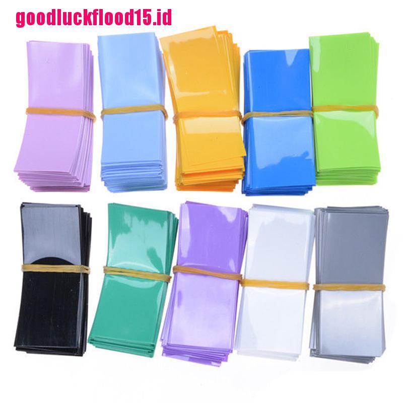 (LUCKID) 100pcs Tape Pembungkus Baterai 18650 Bahan PVC