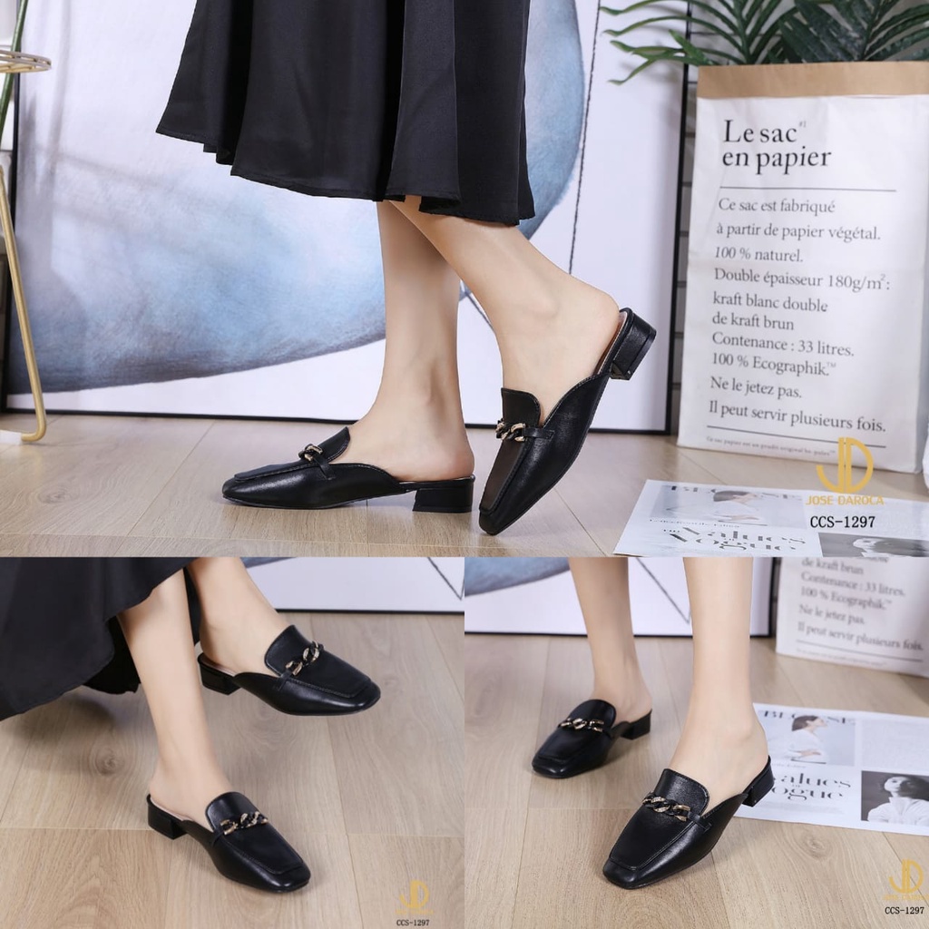 JOSE DAROCA Sepatu Heels Platform Mules Shoes # CCS-1297 # ORIGINAL