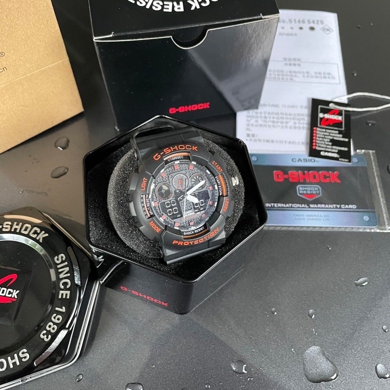 ((FULLSET)) G SHOCK WATCH GA100 DUAL TIME / JAM TANGAN G SHOCK GA100 / JAM TANGAN PRIA G SHOCK