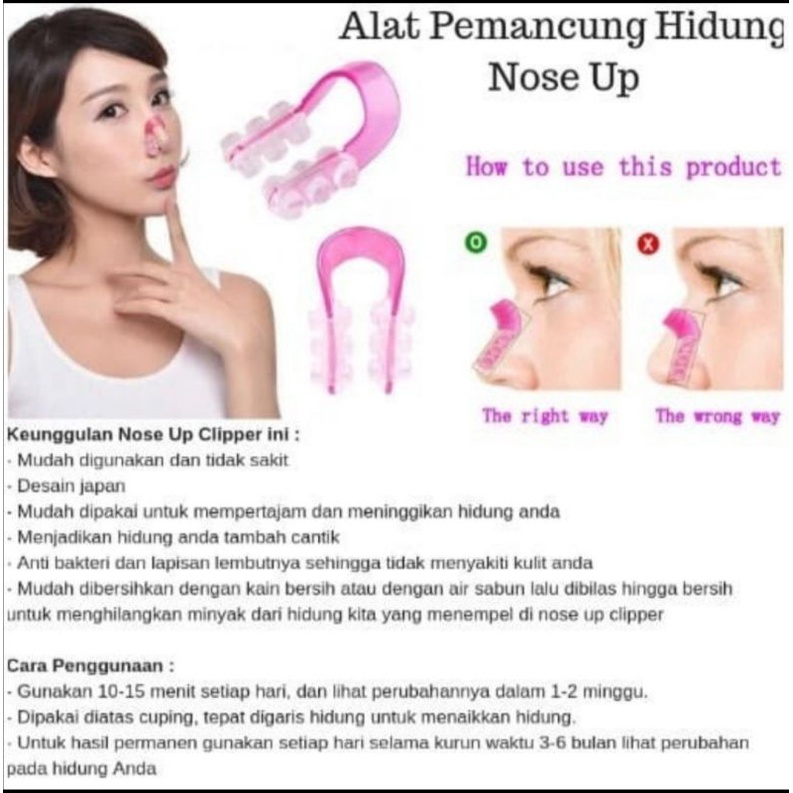 Penjepit hidung mancung alat pemancung hidung Nose UP clipper silicone