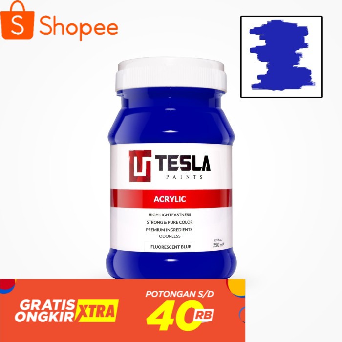 

Tesla Acrylic 250 ml Fluorescent Blue