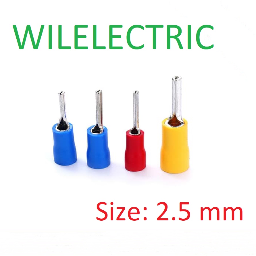 Kabel skun pin 2.5 mm / 2.5mm tusuk insulated pin terminal