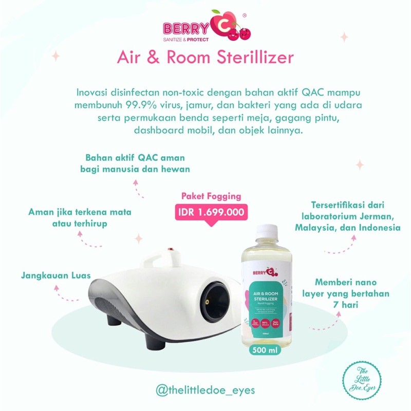 [PROMO] BerryC Fogging Air &amp; Room Sterilizer