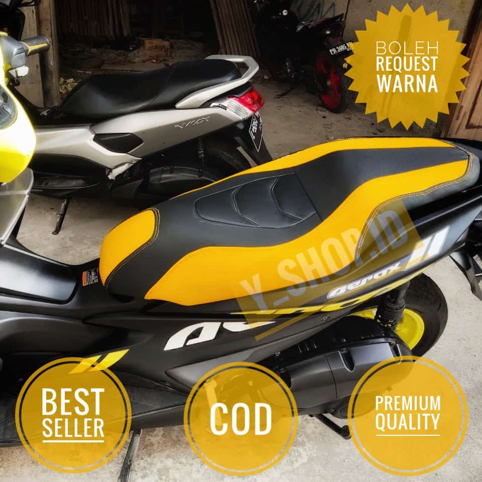 Cover Kulit Jok Motor Yamaha Aerox 125 155 Custom Eropa Modif Terbaru Pnp