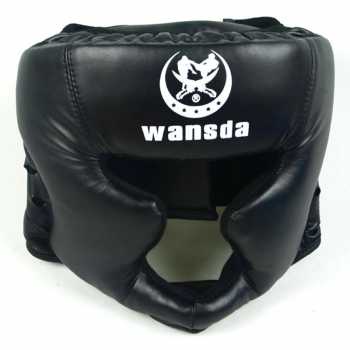 Wansda Helm Pelindung Kepala Head Protector Helmet Sanda - WSD-2005 Hitam Motif Bahan PU and Foam