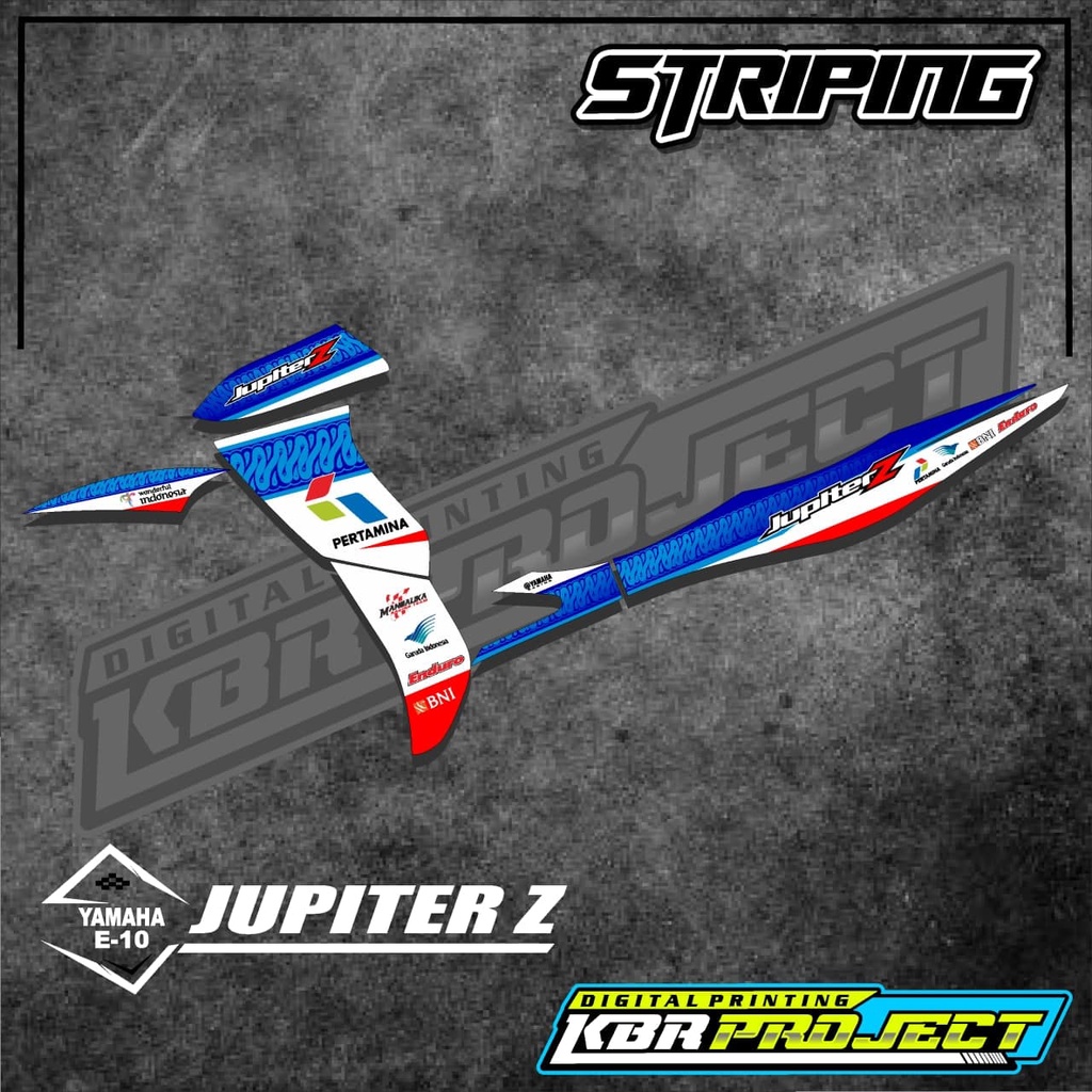 [COD] Stiker JUPITER Z BURHAN striping motor YAMAHA motor sticker variasi Racing E-10 TRANSPARAN