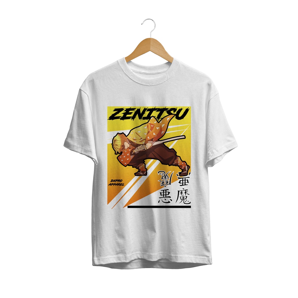 T-SHIRT KAOS ANIME DEMON SLAYER ZENITSU AGATSUMA FLASH KIMETSU NO YAIBA TERBARU