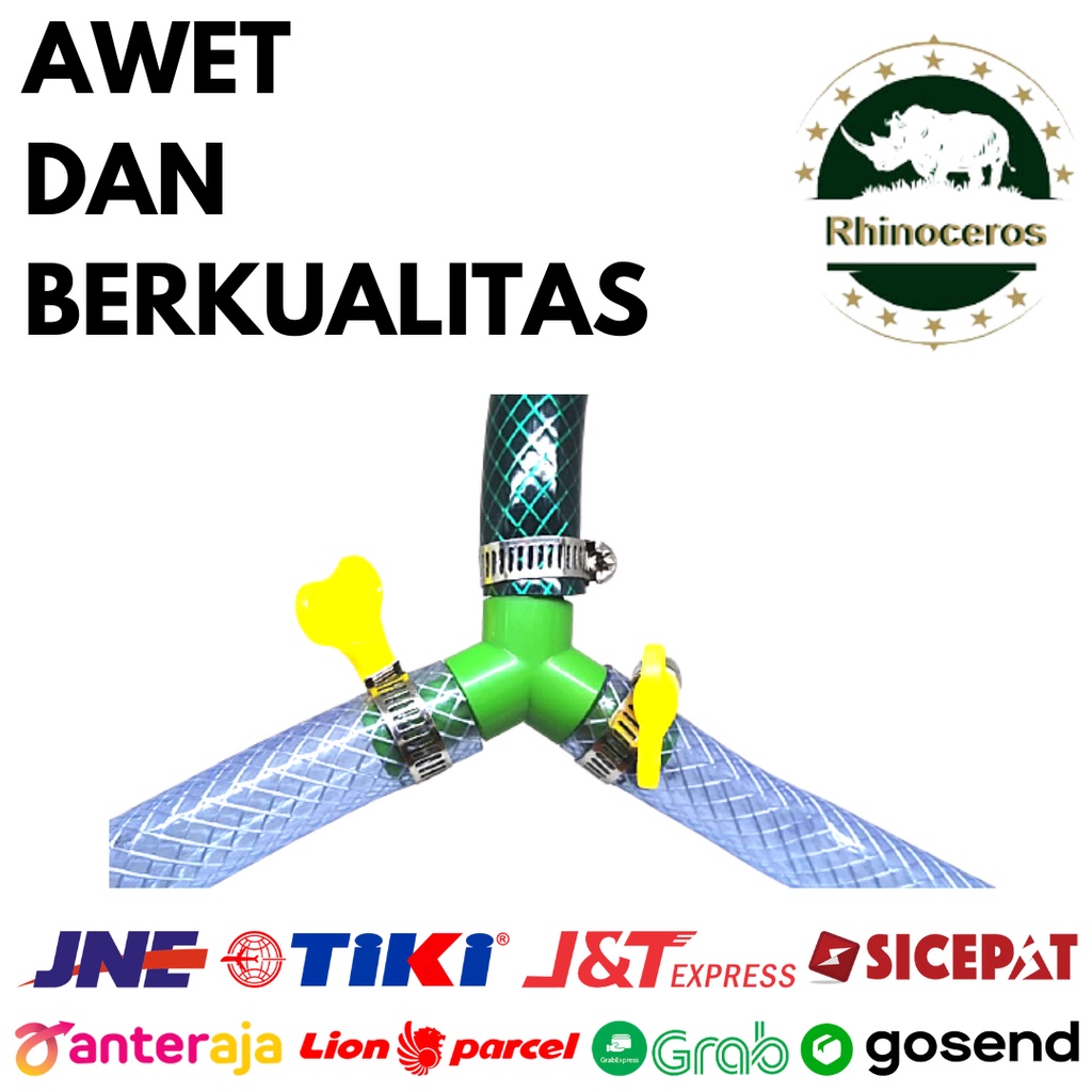 Penyambung Selang Air Konektor Y / Segitiga Quick Connector 1/2&quot;-5/8&quot;