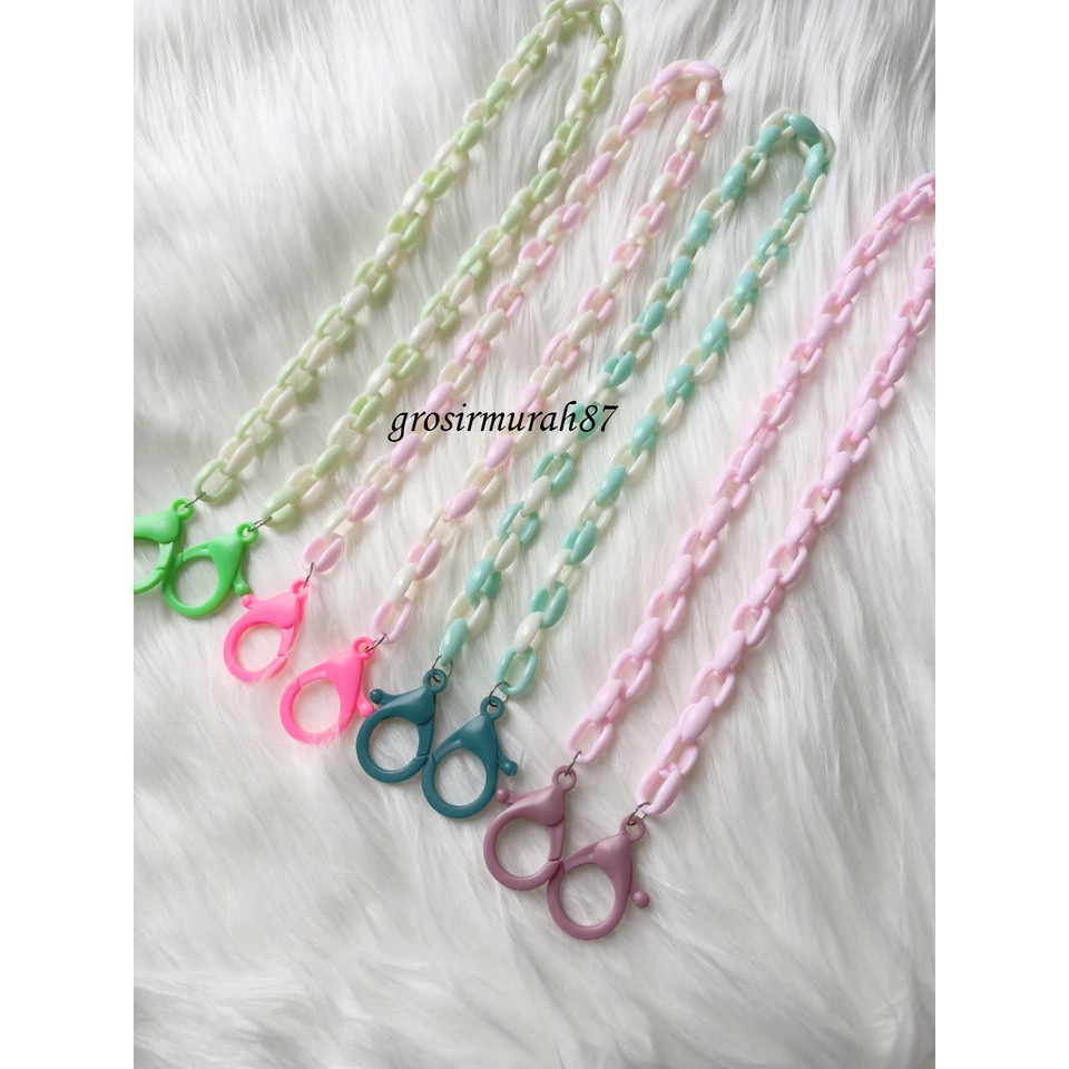 kalung masker tali strap konektor masker anak dan dewasa couple rantai acrylic gembul ready stok