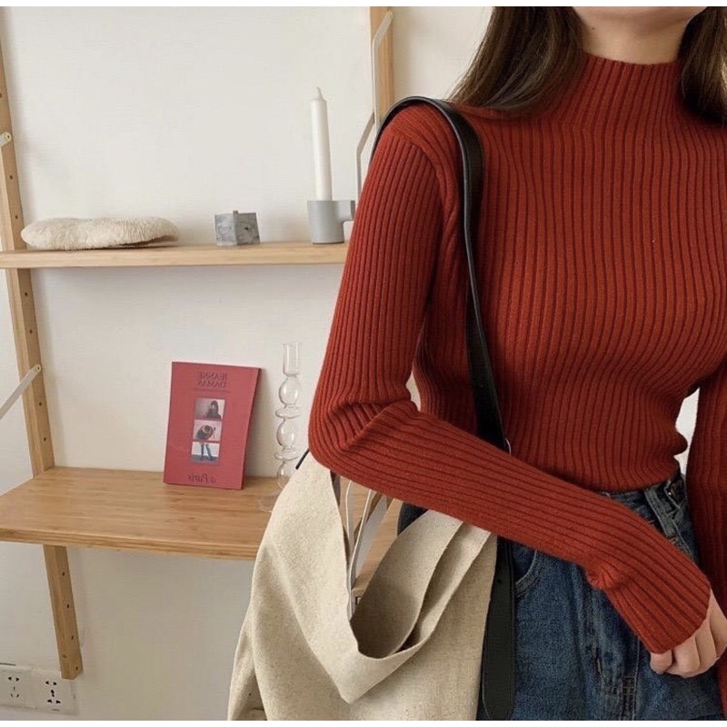 [IMPORT] Baju Wanita Lengan Panjang | Turtleneck Atasan Wanita | Atasan Hijab | A3